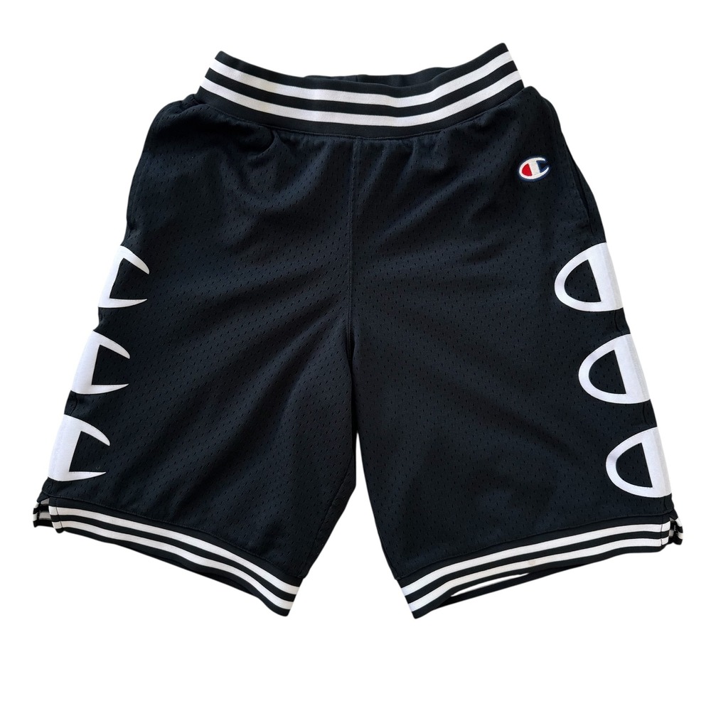 Champion Small 10 in Black Men's Lined Athletic‎ Rec Mesh Basketball Shorts